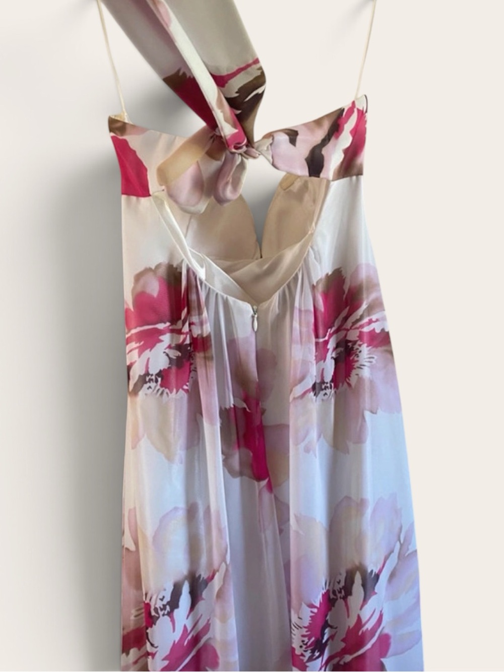Strapless Floral Maxi Skirt - Pink & Cream - Picture 3 of 5
